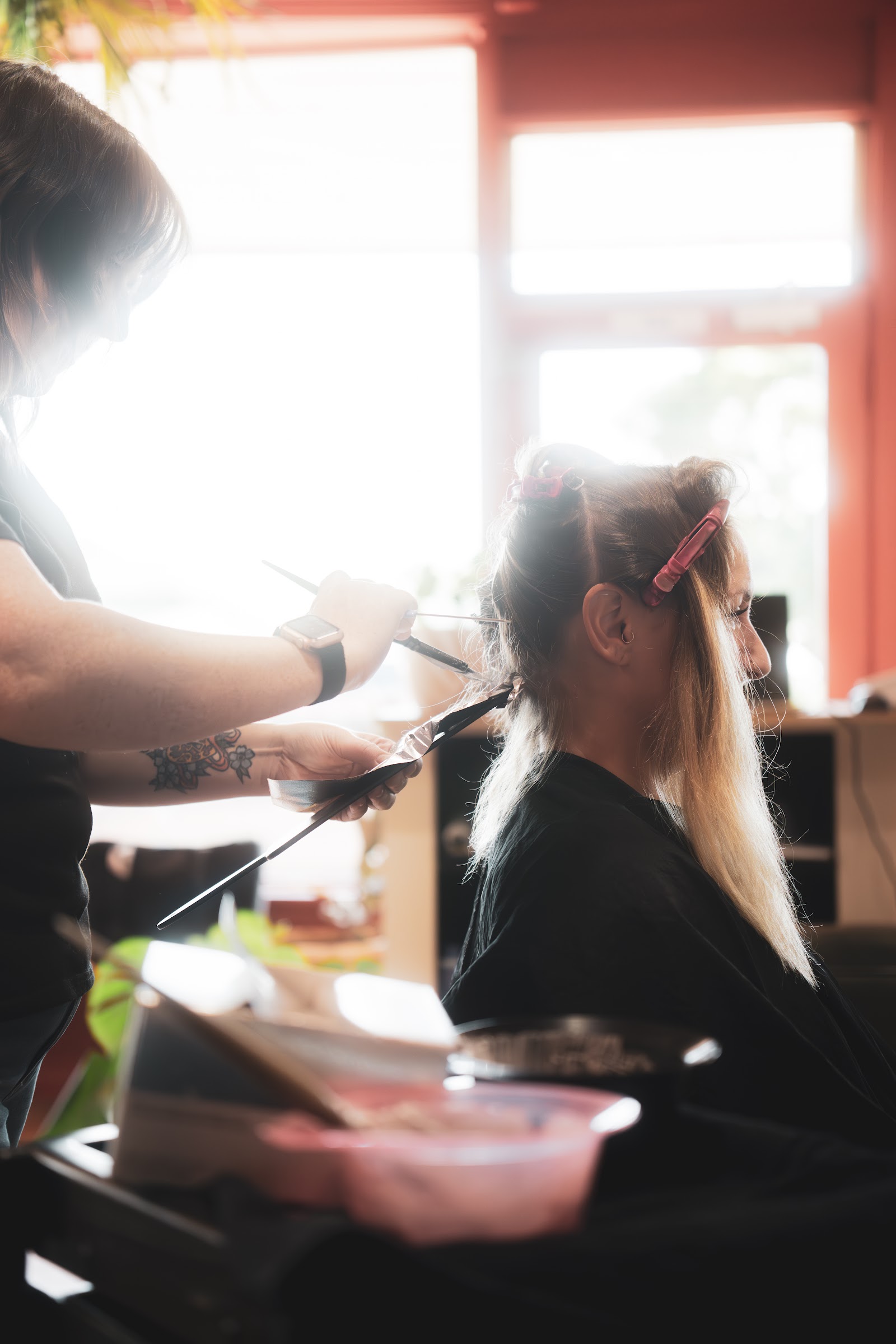 Colour being applied during a service at Full Circle